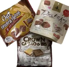 チョコ菓子3点セット オーツクランチチョコ ブッシュバイツ クラウンカカオ＆ビスのサムネイル