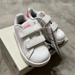 adidas ベルクロスニーカー ホワイト/レッド