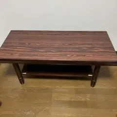 ダークブラウン 木製 シンプルセンターテーブル