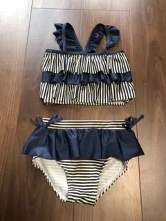 BREEZE ブリーズ　セパレート水着　フリル　ストライプ　90〜100