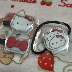 エニマイくじ 富江×ハローキティ アクリルヘアゴム アクリルヘアクリップ