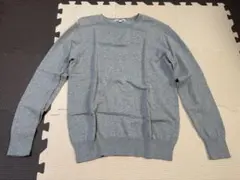 UNIQLO コットンカシミヤ クルーネックセーター グレー L