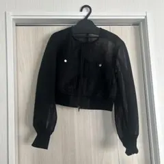 セルフォード 25SS チュールシアーブルゾン ブラック フリーサイズ 