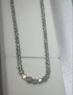 K18WG⭐︎テニスネックレス⭐︎ダイヤモンド計5.0ct ⭐︎鑑別書 
