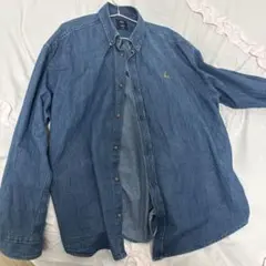 GAP デニムシャツ Lサイズ クマ刺繍