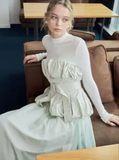 Mercuryduo バルーンビスチェドッキングワンピース