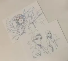 映画進撃の巨人 入場者特典 ポストカード ハンジ アルミン アニ