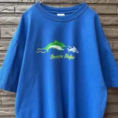 GILDAN 90s00s 半袖Tシャツ アニマル　サメモチーフ　L 324