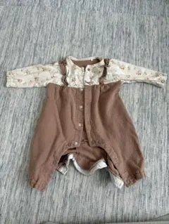 ロンパース・カバーオール 60-70cm ブラウン