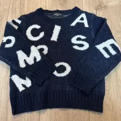 COMME CA ISM ロゴニット ネイビー 100cm