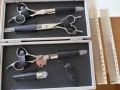 理容 BarBer 美容学校　シザーセット 床屋用 ボカシ〜仕上げ用に｜美容 50%+ セニング Blur 衛生日用品