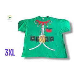 【各種割引】DEC. 25th サンタ コス 半袖 Tシャツ グリーン 3XL