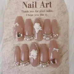 ネイルチップフレンチガーリーワンホンちゅるん韓国ニュアンスy2kバレエコア