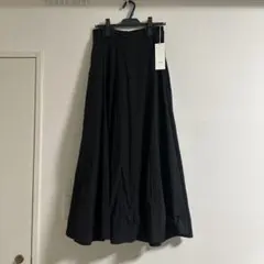 ATON HAND DYED NYLON FLARED SKIRTブラック 02のサムネイル