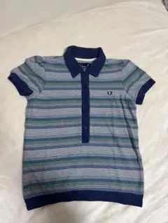Fred Perry ストライプ 半袖ポロシャツ レディース S