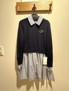 snidelニットセットブローチ付きミニシャツワンピース - メルカリ