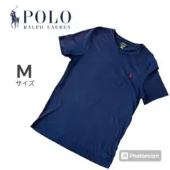 ラルフローレン　ネイビー メンズ　Tシャツ M ロゴ刺繍