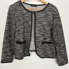 RagOut ツイード調 ノーカラー ジャケット 長袖のサムネイル