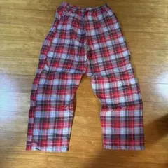 カジュアルパンツ 赤とグレー チェック柄 WL