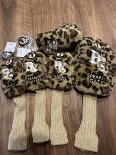 ま*1様 PEARLY GATES ヒョウ柄 ヘッドカバー 5個セット 未使用！