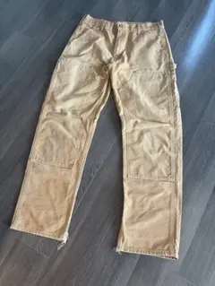 希少サイズ33 USA製 ビンテージ カーハート ダブルニー ペインターパンツ