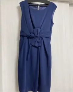 ワンピース ドレス　ネイビー　パーティー　結婚式