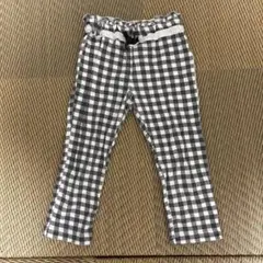 チェック柄ロングパンツ 100cm