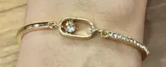 ゴールドカラー ラインストーン ブレスレット