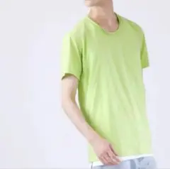 新品　半袖Tシャツ　黄緑色　ライムグリーン　蛍光黄緑　無地　ユニセックス　Mのサムネイル