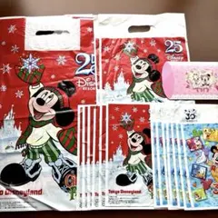 ディズニー　お土産袋18枚&ミニーデイジーミニBOXのサムネイル