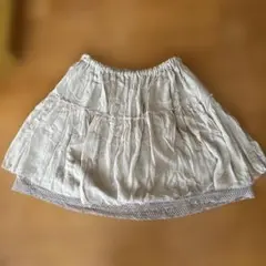 未着用 ジャーナルスタンダード ライトグレー フレアスカート レース裾