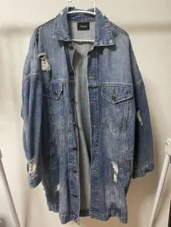 MELANGE ダメージデニムジャケット オーバーサイズ