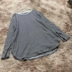 アメリカンホリック (L) ボーダー 長袖 カットソー シンプル 古着
