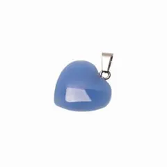 ペンダントトップ 石 ストーン ハート型 アクセサリー ライトブルー 水色