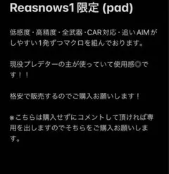 ReasNows1 全武器対応アンチリコイル