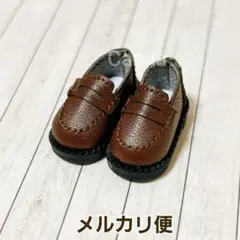【ドール用 ラウンドローファ－ ブラウン】オビツ11 ねんどろいど ピコドー9