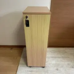 手渡し限定・広島市】引き戸付き キャビネット 収納ラック ブラウン