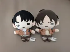 進撃の巨人 にとたん ぬいぐるみ 進撃の巨人展限定 エレン リヴァイ