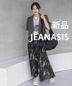 新品タグ付 JEANASIS ジーナシス アートガラキリカエフレアスカート