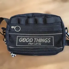 ピンクラテ　ブラックショルダーバッグ