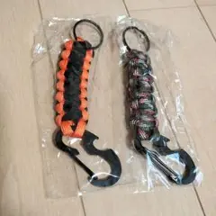 新品パラコード カラビナ キーホルダー 2개 세트