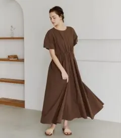 OLUN balloon sleeve tuck onepiece 新品未使用 - メルカリ
