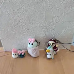 サン宝ほっぺちゃん、むてん丸&ユニコーン　ストラップ　3個セット