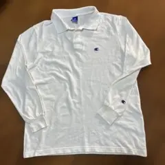 Champion ポロシャツ 長袖 ホワイト XL