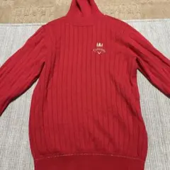 Callaway リブ編みタートルネックセーター L レッド