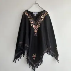 90s vintage Embroidered Ponchoのサムネイル