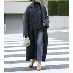 haunt ダークグリーン シャギー ロングコート