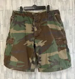 米軍放出品　88年度　ウッドランドカモ　BDU カスタムハーフパンツ　リメイクのサムネイル