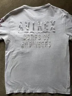 AVIREX グレー Tシャツ CORPS OF ENGINEERS
