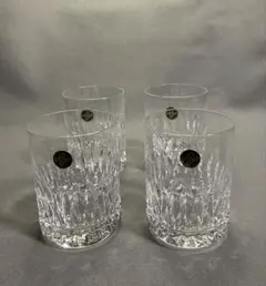 HOYA CRYSTAL カットデザイン ロックグラス 4個セット